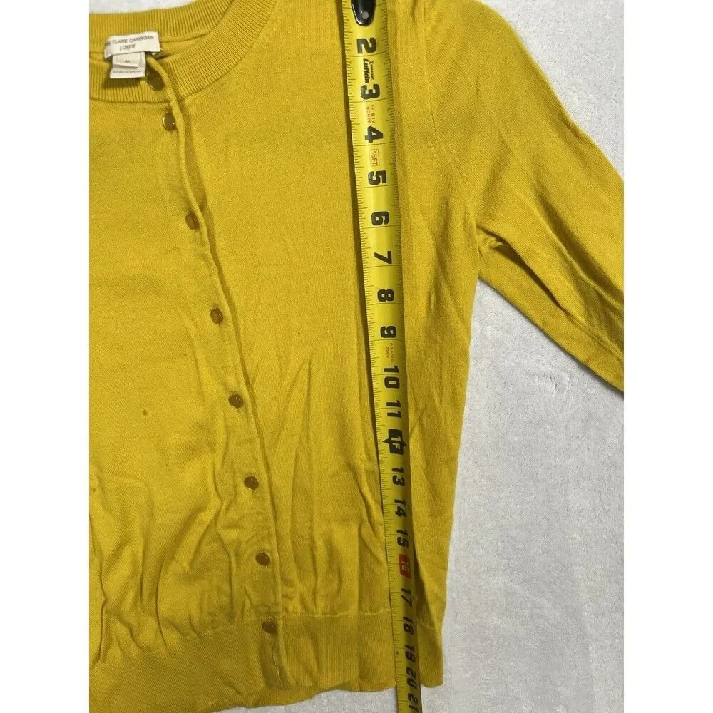 J Crew Clare Cardigan Sweater Cotton Small Ivory Pearl Buttons